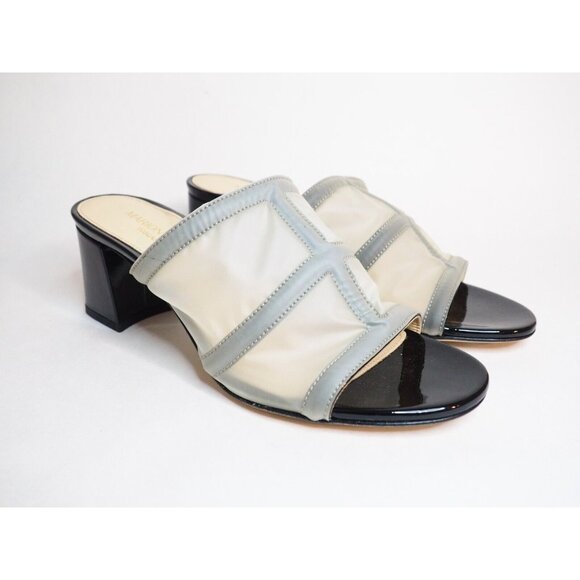 Marion Parke Black Patent Leather & Sheer Plastic Paneled Heels, Size 7 (US) 37 - Picture 1 of 13